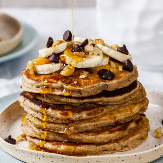 Banana Chocolate Chip Pancakes