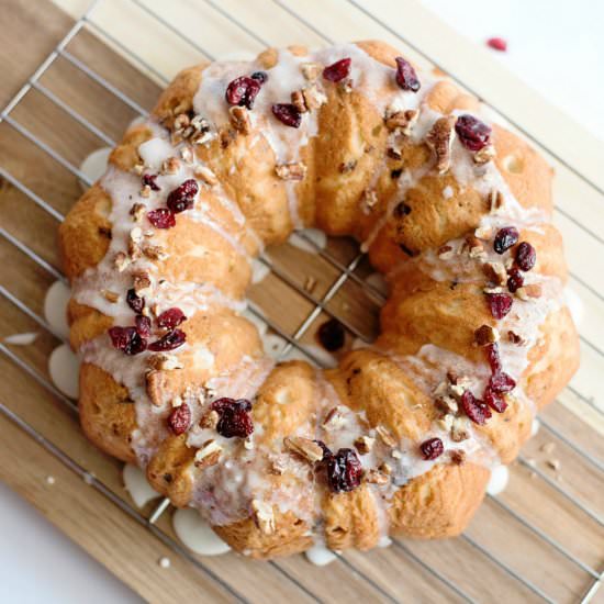 Glazed Cranberry Pecan Pound Cake