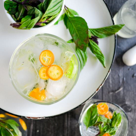 Thai Basil & Kumquat Mojitos