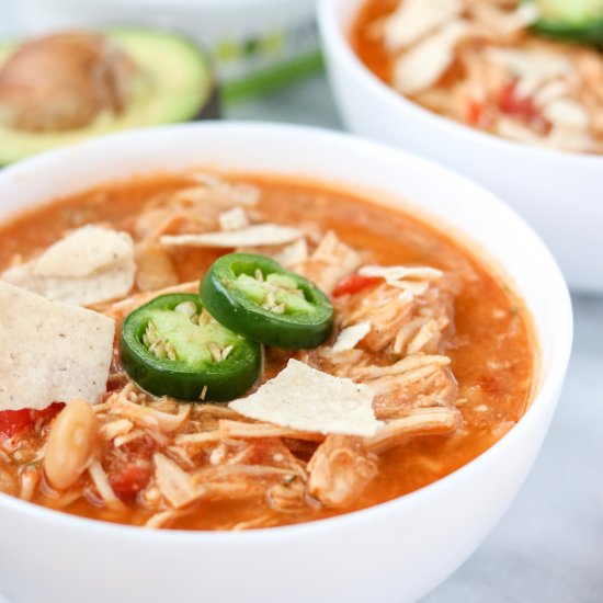 Creamy Tortilla Chicken Chili