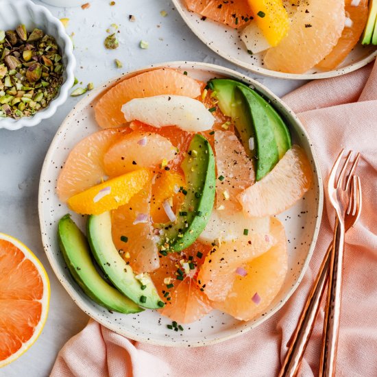 Pink Grapefruit and Avocado Salad