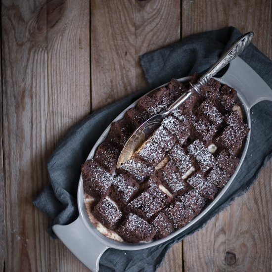 Chocolate bread pudding