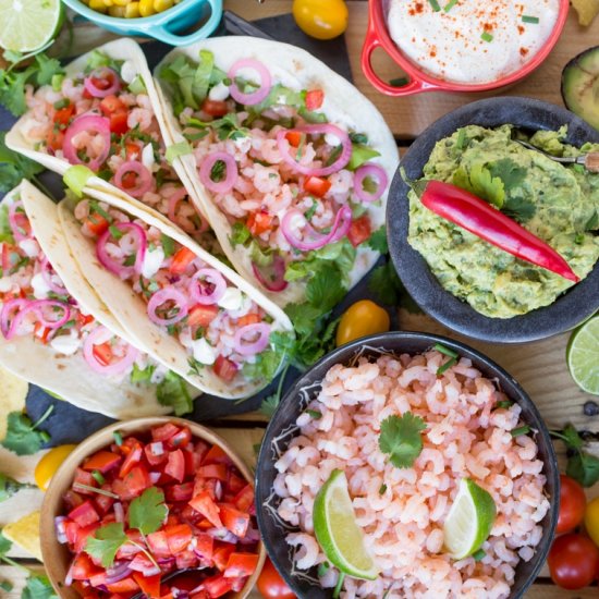 Coconut lime shrimp tacos