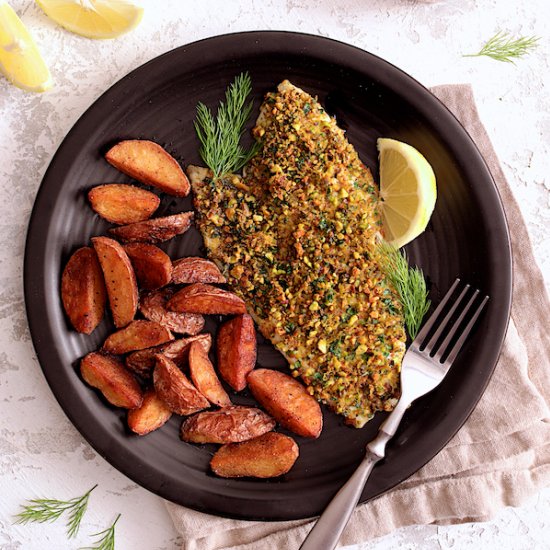 Pistachio Crusted Fish w/ Aioli