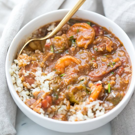 Healthy Authentic Seafood Gumbo