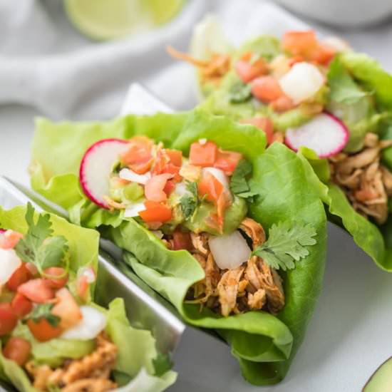 Chicken Tacos in Lettuce Wraps