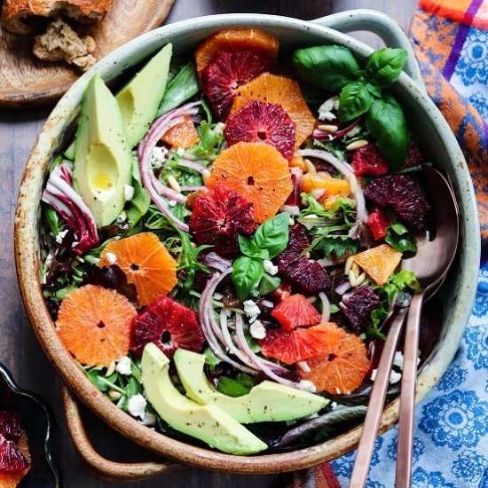 winter citrus salad w/ avocado