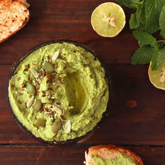 Lemon-Mint Flavoured Hummus