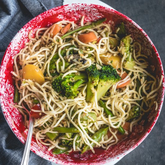 15 minute Asian Noodles Stir Fry