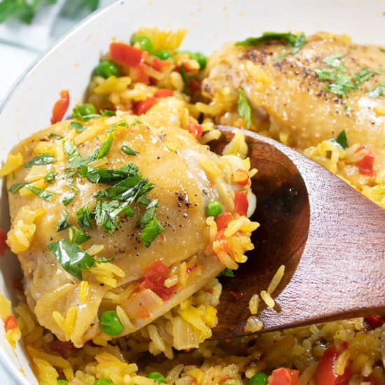 One Pot Spanish Chicken and Rice