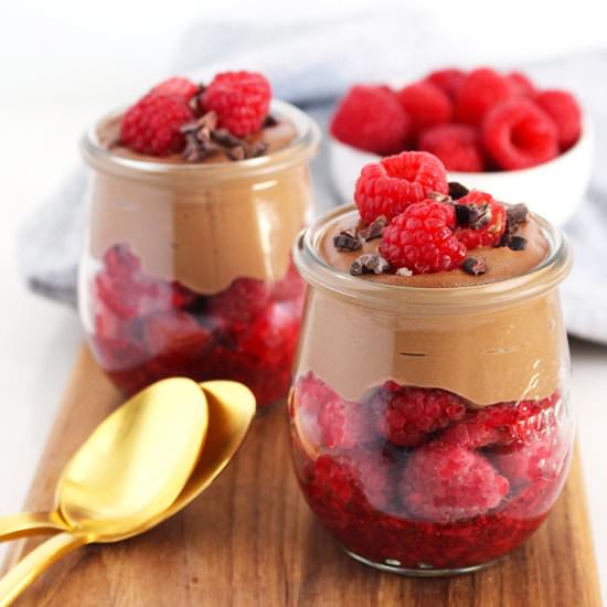 Raspberry Chia Dark Chocolate Parfa