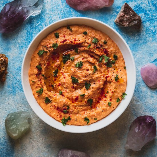 High Vibe Roasted Red Pepper Hummus