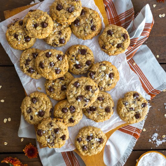 ALMOND BUTTER OAT CHOC CHIP COOKIES