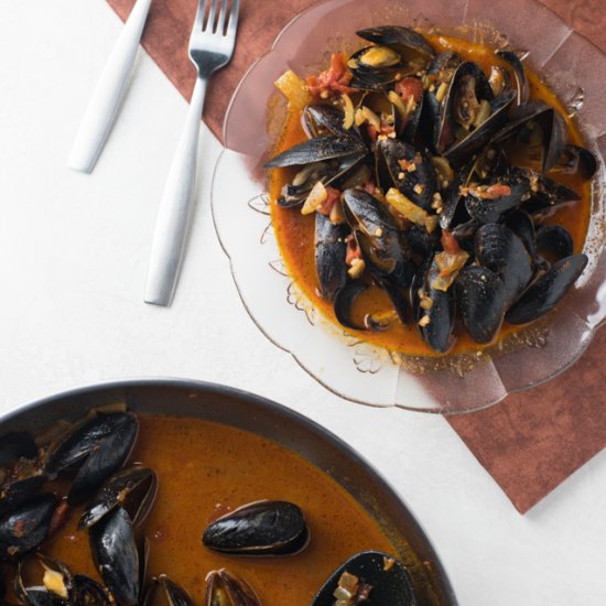 Mussels in Thai Curry