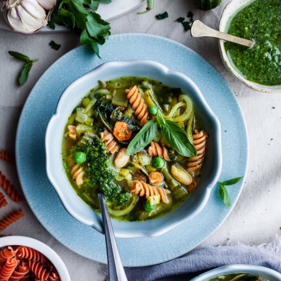 One Pot Vegan Green Minestrone