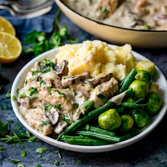 Creamy Chicken & Mushroom Casserole