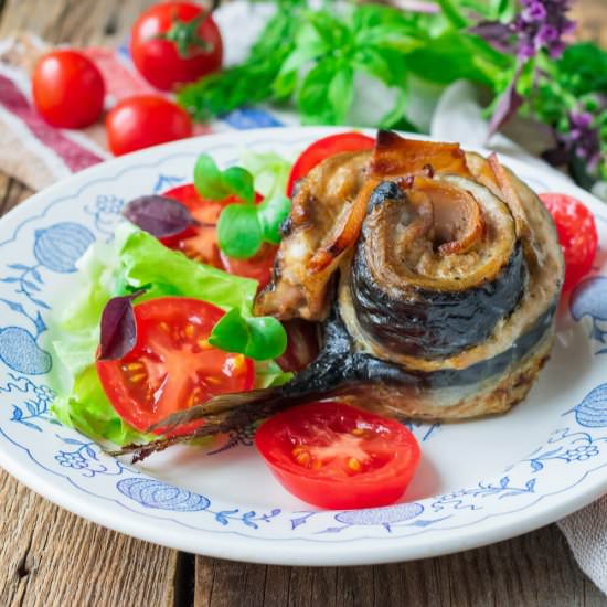 Mackerel Roll with Bacon