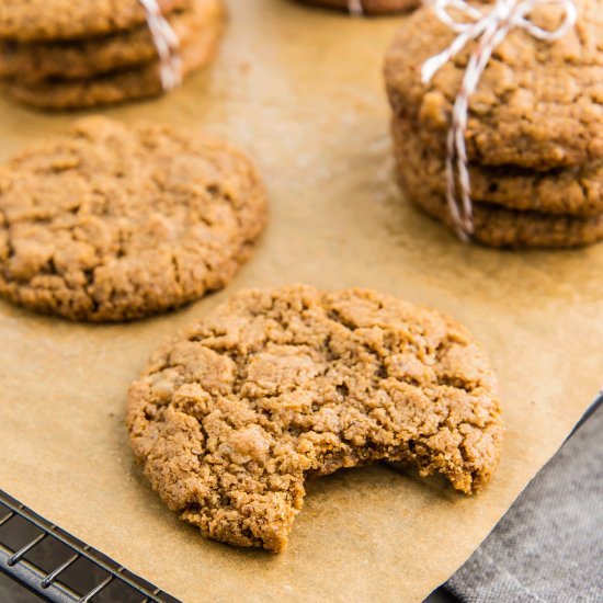 Flourless Tahini Ginger Cookies