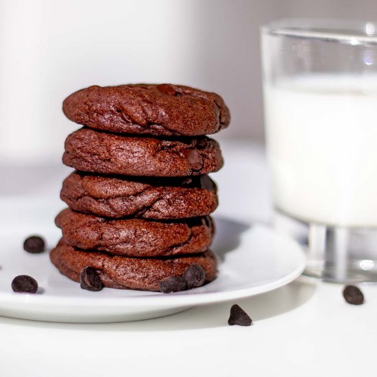 Fudgey Double Chocolate Cookie