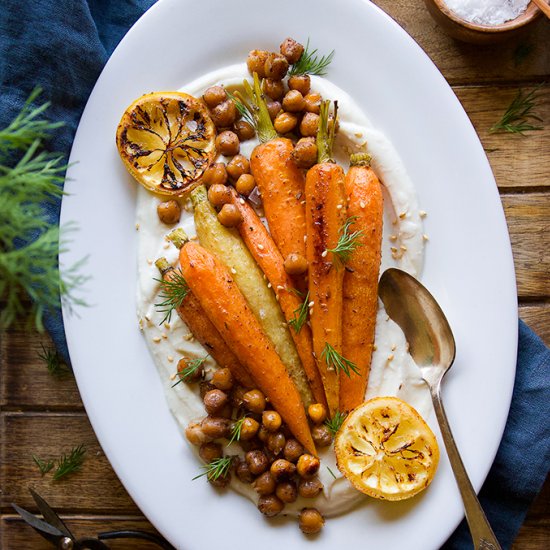 Sumac Roasted Carrots and Chickpeas