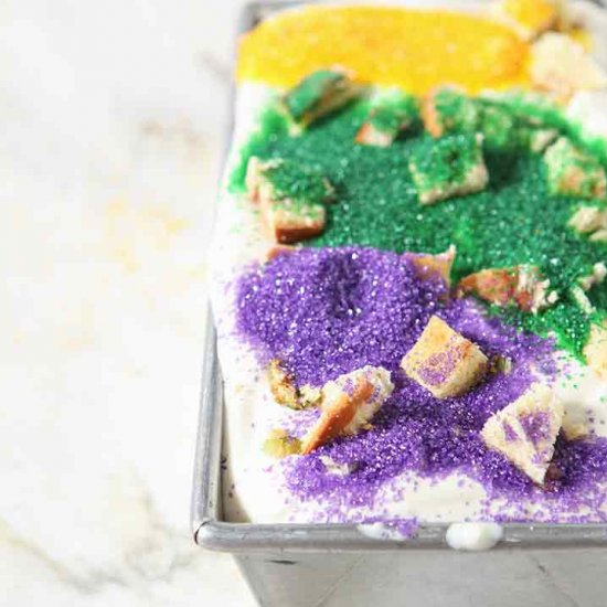 Mardi Gras King Cake Ice Cream