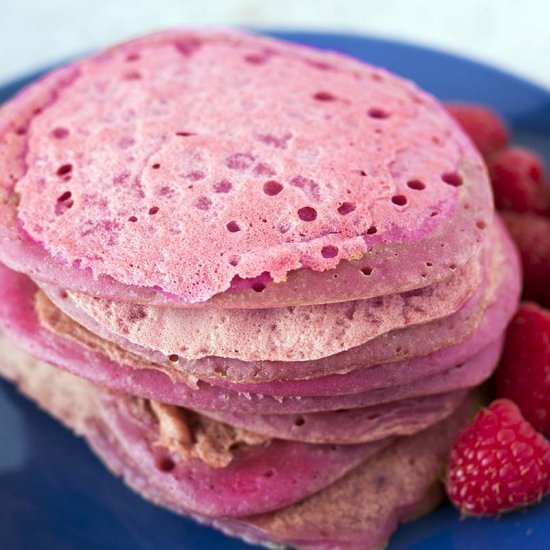 Pink pancakes