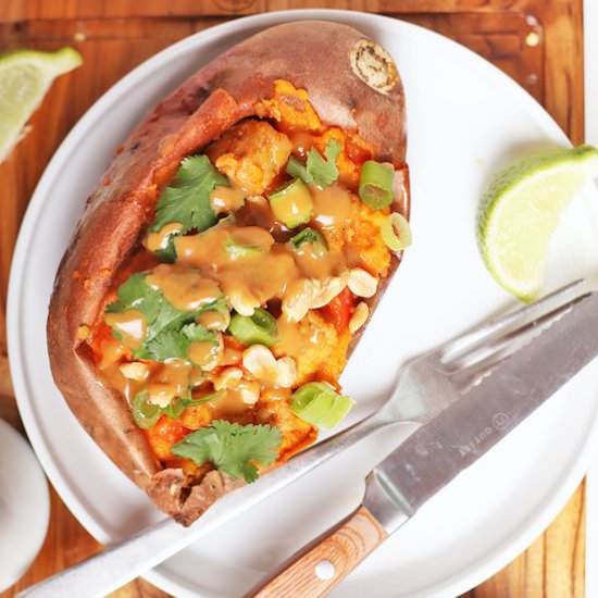 Thai-Style Stuffed Sweet Potato