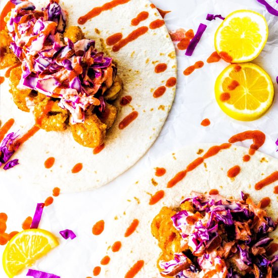 Zesty Shrimp Tacos with Purple Slaw