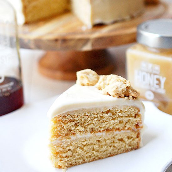 Maple cake with honey frosting