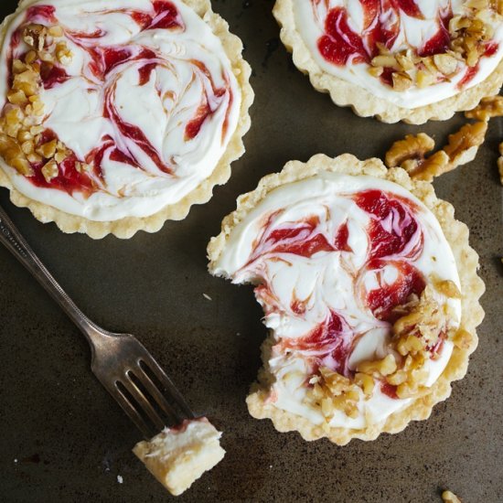 White Chocolate Cheesecake Tartlets