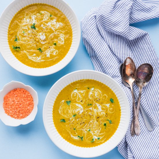 Curry Turmeric Lentil Soup