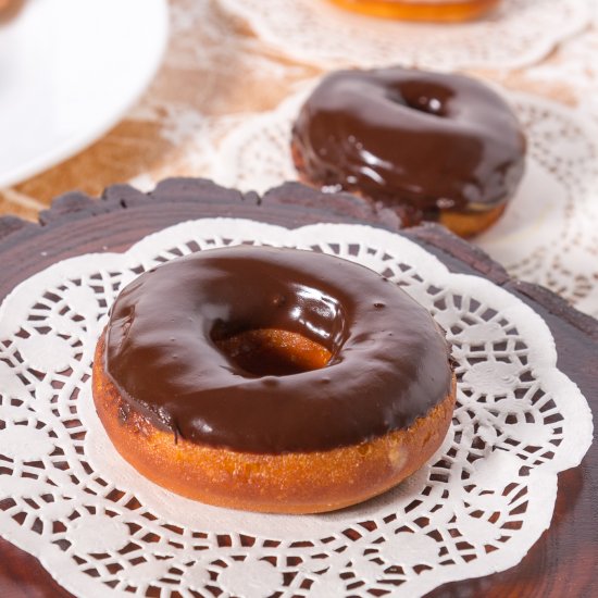 Chocolate Glazed Donuts (Fried)