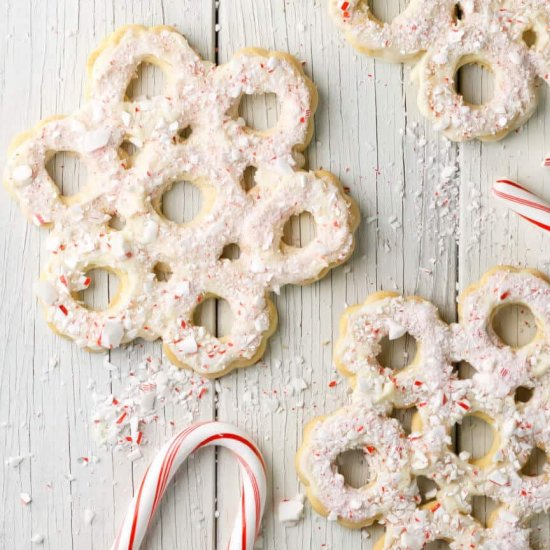 Peppermint Snowflake Cookies