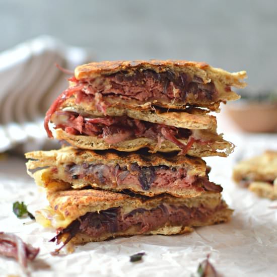 Corn Beef Panini w/ Dubliner Cheese