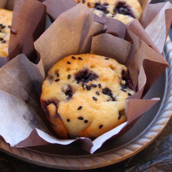 Healthy Lemon Blueberry Muffins