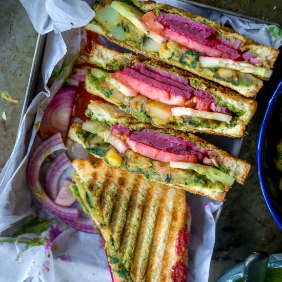 Bombay Veg Masala Toast Sandwich