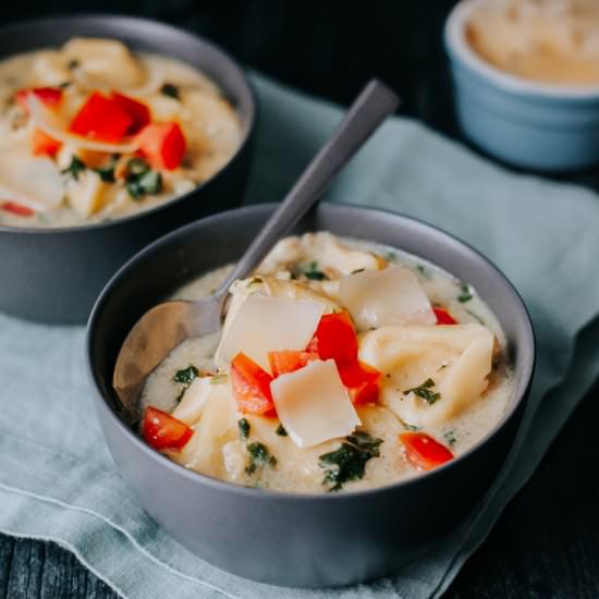 Creamy Sausage Tortellini Soup