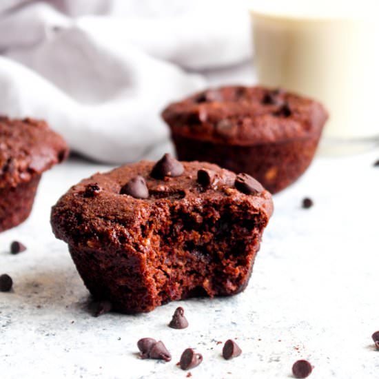 Chocolate Banana Bread Muffins