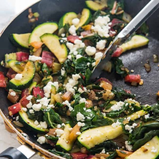 Sauteed Swiss Chard & Squash