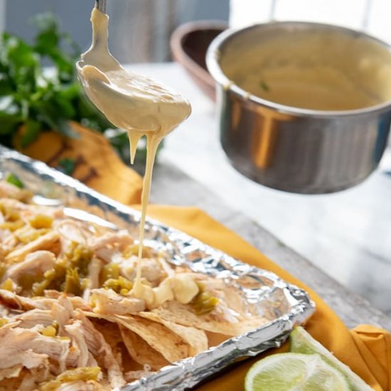 Green Chile Chicken Nachos