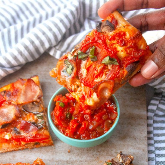 Homemade Bacon and Tomato Pizza