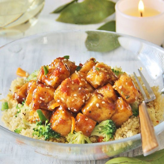 Orange Glazed Tofu