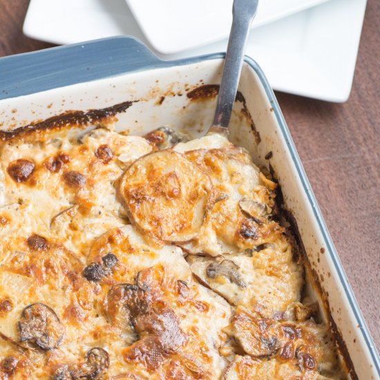 Mushroom & Potato Au Gratin