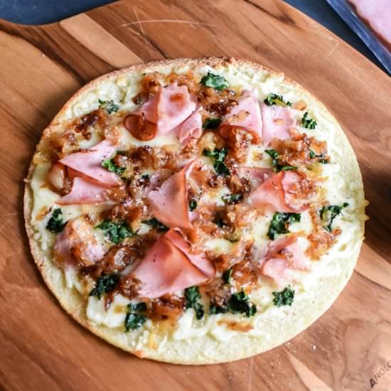 Ham and Cauliflower Crust Pizza