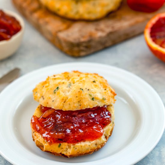 Goat Cheese Biscuits with Marmalade