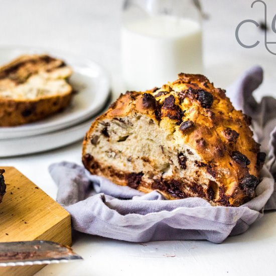 irish soda bread + chocolate chips