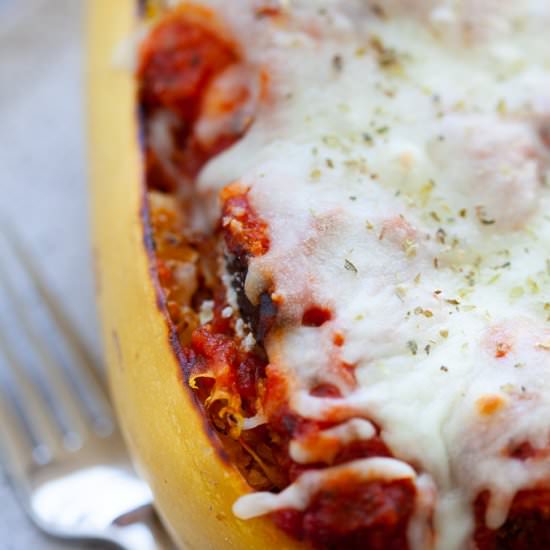 Eggplant Parmesan Spaghetti Squash