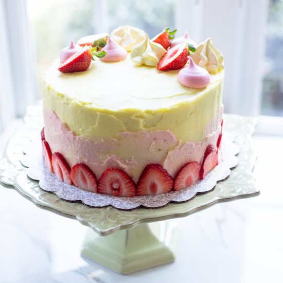 Strawberry Lemonade Layer Cake