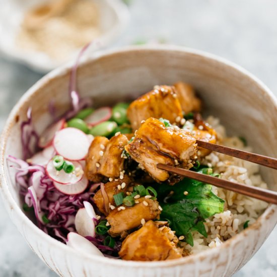 Teriyaki Salmon Bowls