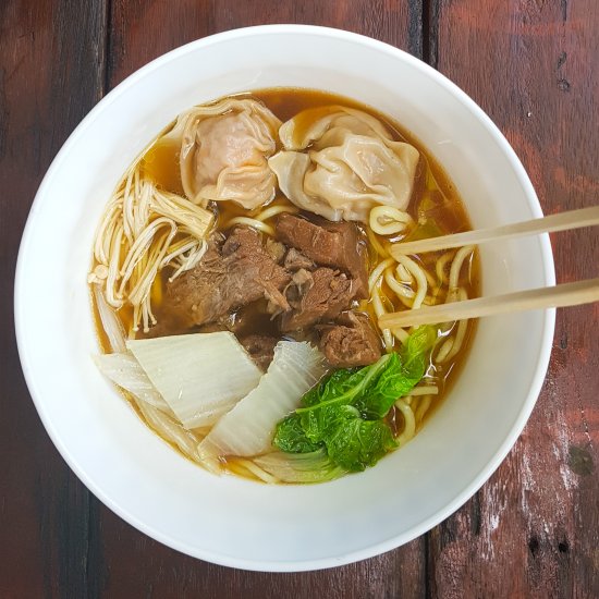 Homemade Beef Wanton Noodle